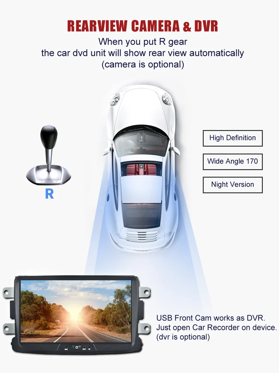 Sale KANOR Car GPS Android 9.0 Auto Radio For Renault Duster Logan Sandero Dacia With Navigation Multimedia Stereo Bluetooth WIFI 5