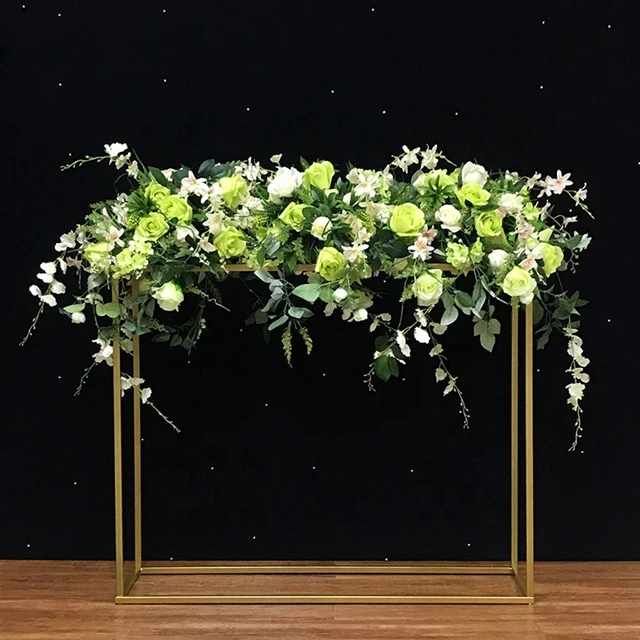 

5pcs)wholesale wedding decoration centerpieces for table decor stage backdrop stand gold frame metal column yudao1503