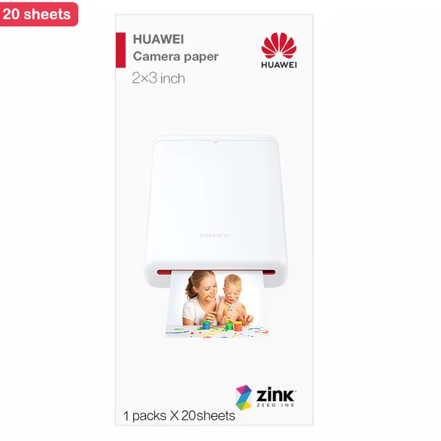 Huawei AR портативный карманный принтер Zink DIY поделитесь бумагой Bluetooth 4,1 20 в упаковке - Цвет: 20 sheets