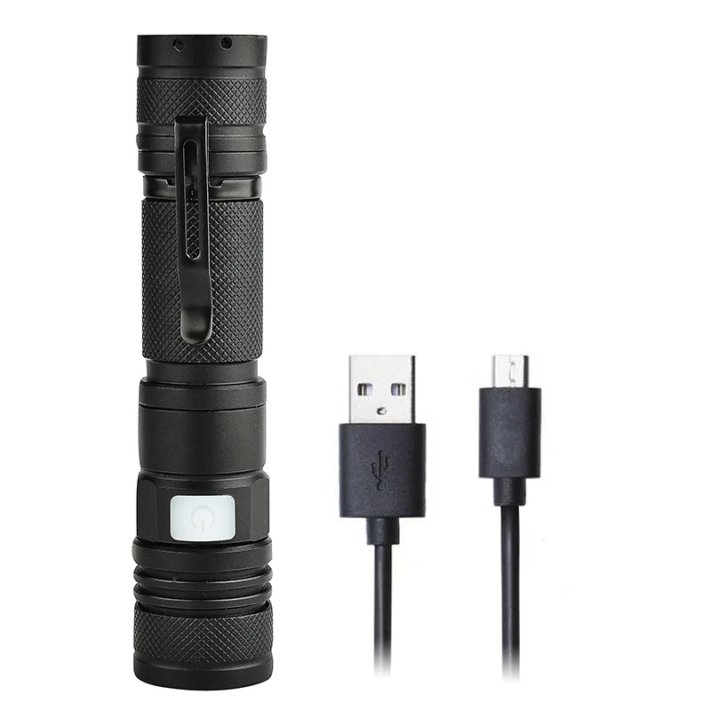 Litwod Z201301 XM-L2 U3 Micro USB Перезаряжаемый светодиодный фонарик масштабируемый 5 режимов Переключатель алюминиевый фонарь фонарик факел - Испускаемый цвет: Option A