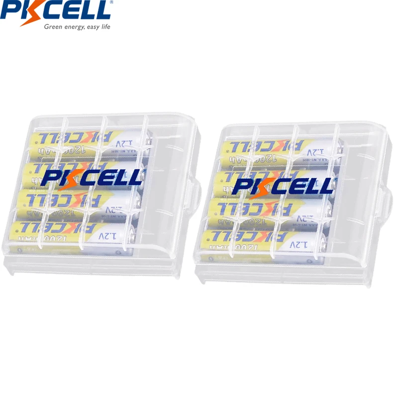 Battery-Box-Holder Pkcell Aaa Aaa Rechargeable 1200mah for 8pcs 2pcs