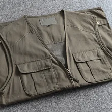 A3515 Тонкий мульти-карманы рыболовный жилет анти-проливание нейлон смешанный+ хлопок дышащий военный жилет