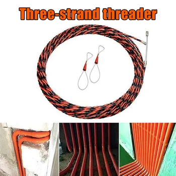 

Electrician Wire Threader Fish Tape Wire Puller Stringer 3-Strand Threader Construction Tool K888