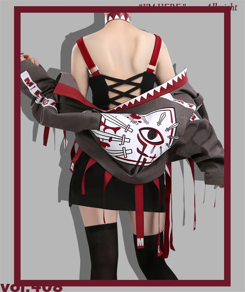 My Hero Academia Himiko Toga Coat Skirt Full Set Synthetic Wig 