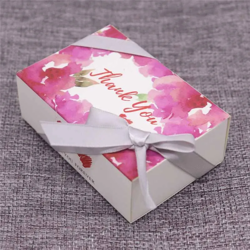 box as pic 50 шт. в партии Diy спасибо коробка для подарков в форме сердца марбель фоновая коробка для конфет США stample дизайн подарочная упаковка - Цвет: box as pic