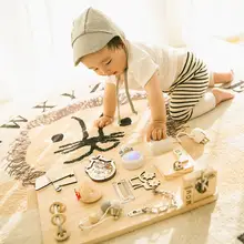 Planche d'activités sensorielles Montessori pour enfants, jouets de bricolage, accessoires de planche d'activités sensorielles pour bébés, motricité Fine, loquet de verrouillage, jeux de Cognition