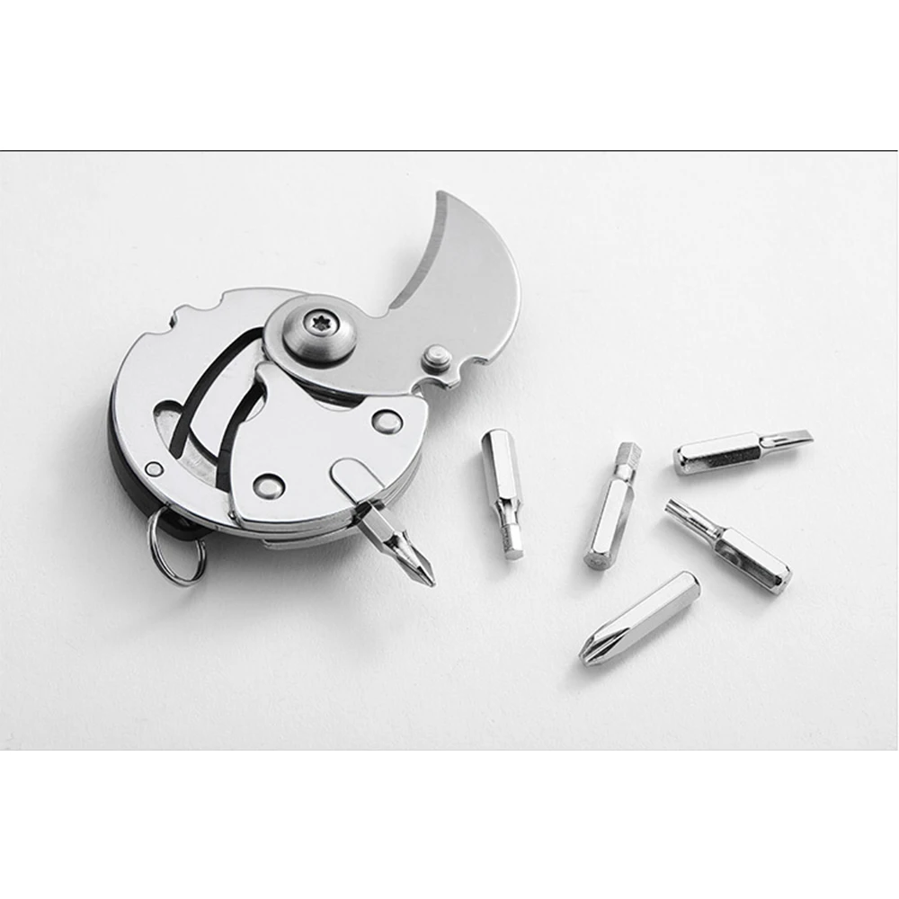 

Folding Coin Knife EDC Tool small Pocket Keychain Pocket Knives Outdoor Self-defense Hand Tools with screwdriver