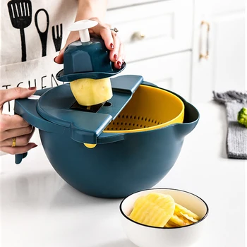 

Muitl-Functional Vegetable Cutter Slicer Potato Peeler Carrot Onion Grater with Strainer Vegetable Cutter Kitchen Accessories