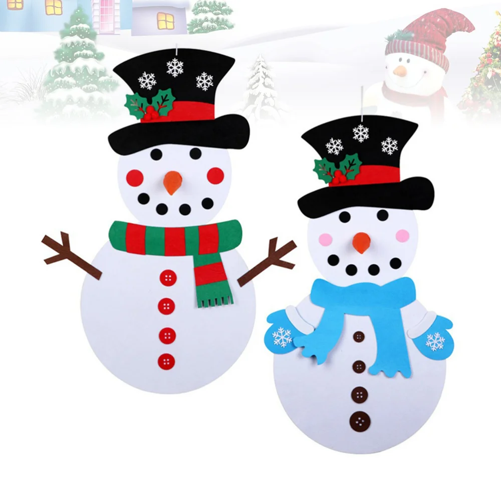 

1pc DIY Felt Snowman Game Set DIY Snowman Puzzle Decorations for Bedroom Sitting Room School Home