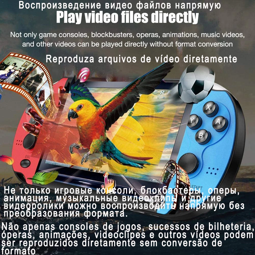 Console do Jogo de Vídeo Máquina de Jogos de Videogame Retro Portátil Handheld Mini Arcada Jogador Emulador Inteligente Gamepad Portatil Retrogame - Image 6