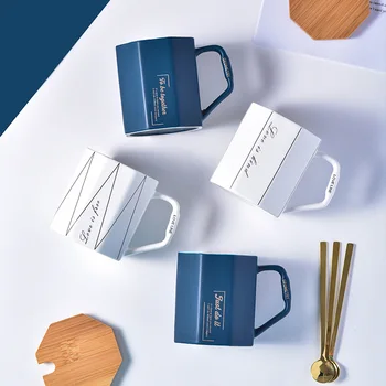 

Cute Travel Vintage Outdoor Coffee Mug Cup Ceramic Breakfast Coffee Mug White Cute Kawaii Taza De Cafe Coffee Mug Set BA60MK