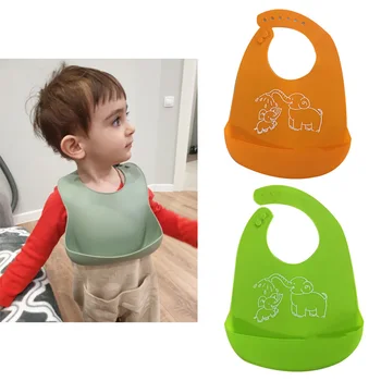 

Newborns Solid silicone Baby FeedingCloth Bandana Bibs Fashionable Infant Toddler Drooling Babador Scarf Aprons Baby Stuff