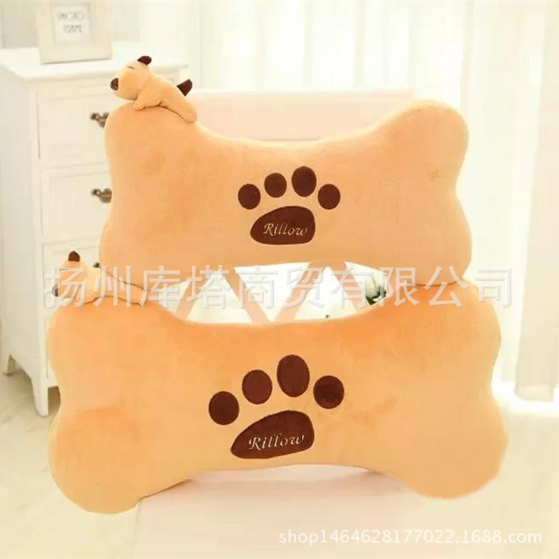 Cartoon Dog Bones Pillow Cute Single Person Pillow Students Pillow Large Size Plush Toys Creative Valentine's Day Gift