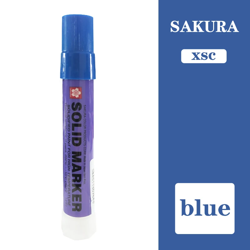 1 шт Япония Сакура твердый маркер промышленная ручка сухая может написать на стальной пластине Вода Масло поверхность многофункциональная ручка - Цвет: Blue 1Pc