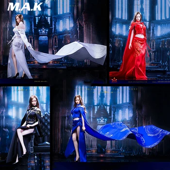 

New stock ACPLAY ATX050 1/6 Vintage dress Queen style long retro skirt with cloak Fit 12'' Female seamless Body