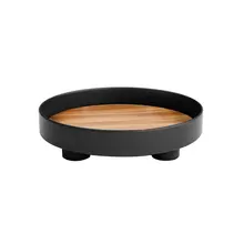 Tea Food Dishes Drink Platter Jewelry Sundries Tray Desktop Storage Round Serving Kitchen Tableware Home Decor