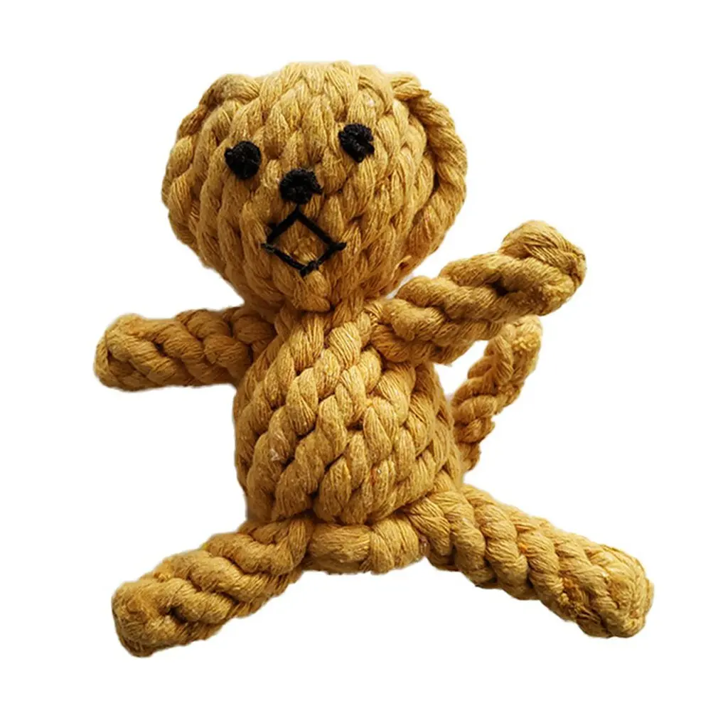 monkey Хлопковая веревка, игрушка для собак, для питомцев, молярная зуб, устойчивая к укусам, ручная работа, веревка для укуса собак - Цвет: monkey