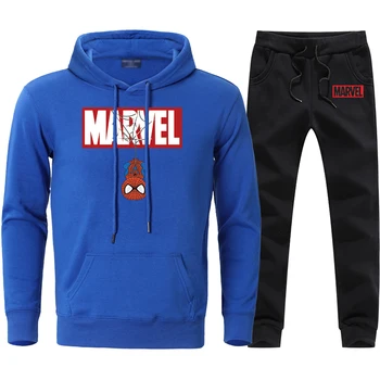 

Marvel The Avengers Man Tracksuits Sets Causal Pants+Sweatshirts Hoodies 2020 Man Fashion Hip Hip Superhero Harajuku Suits