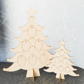 

Children Wooden Christmas Tree Material Package DIY Drawing Graffiti Kid Toys