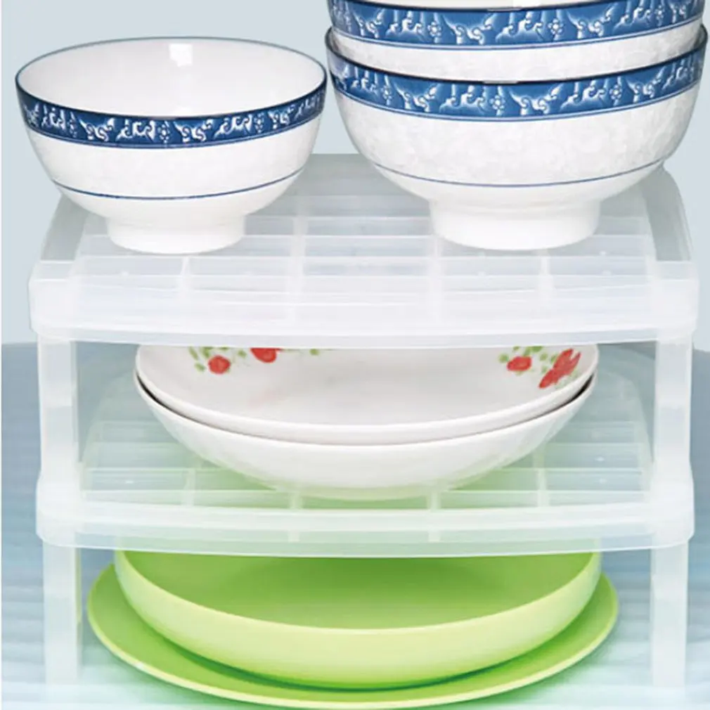 Органайзер для хранения тарелок Антибактериальная вертикальная стойка для посуды прозрачная кухонная сушилка для посуды Удобная Экономия пространства