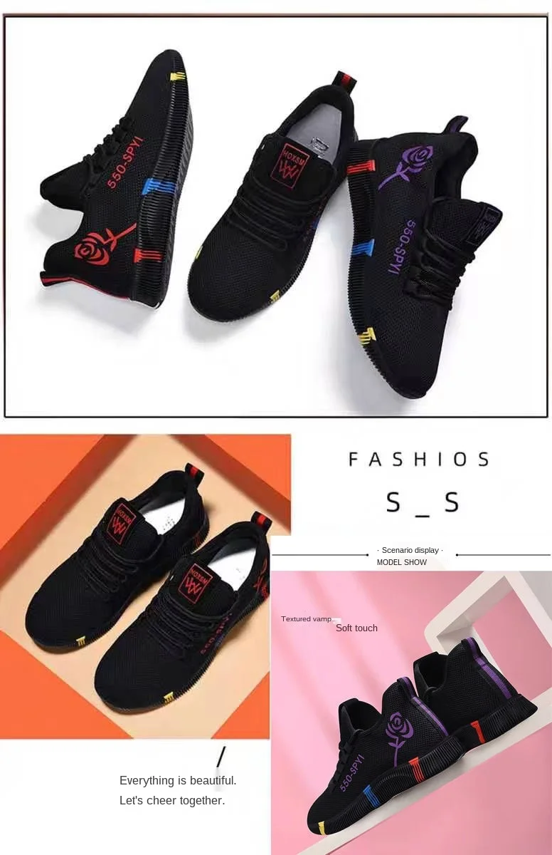 LOUIS Rahat Nefes Alır Sneakers Sıyah Unisex Spor Ayakkabı 04