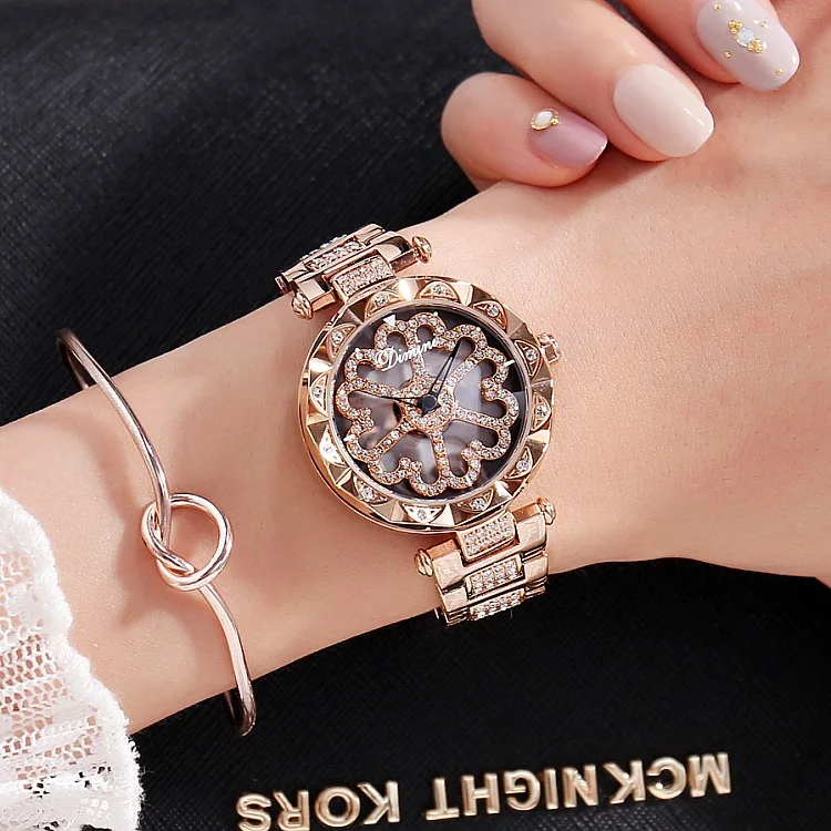 

Dimini Hot Selling Diamond Set Watch Strap Elegant Glorious Watch Fashion Fortunes Rose Gold Ladies' Watch