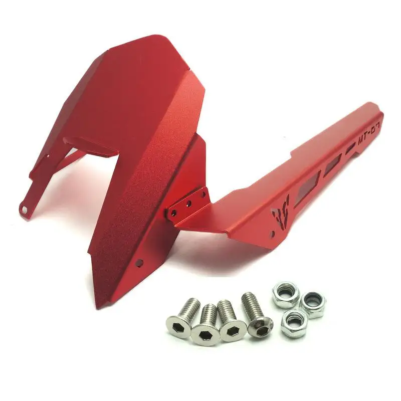 TWISTER. CK защита цепи мотоцикла крышка CNC алюминиевая задняя шина Hugger брызговик для YAMAHA MT-07 FZ07 13-17 - Цвет: red