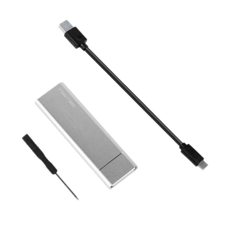 

USB3.1 Type-C to M.2 B Key SATA NGFF SSD Box Solid State Drive Housing Case 6Gbps M2 SSD 2280 Hard Drive Disk Enclosure