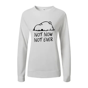 

Women Hoodies Sweatshirts Tops Female Casual Pullovers Letter Not Now Print Sweatshirt Spring Autumn Hoodie Pullover Clothes