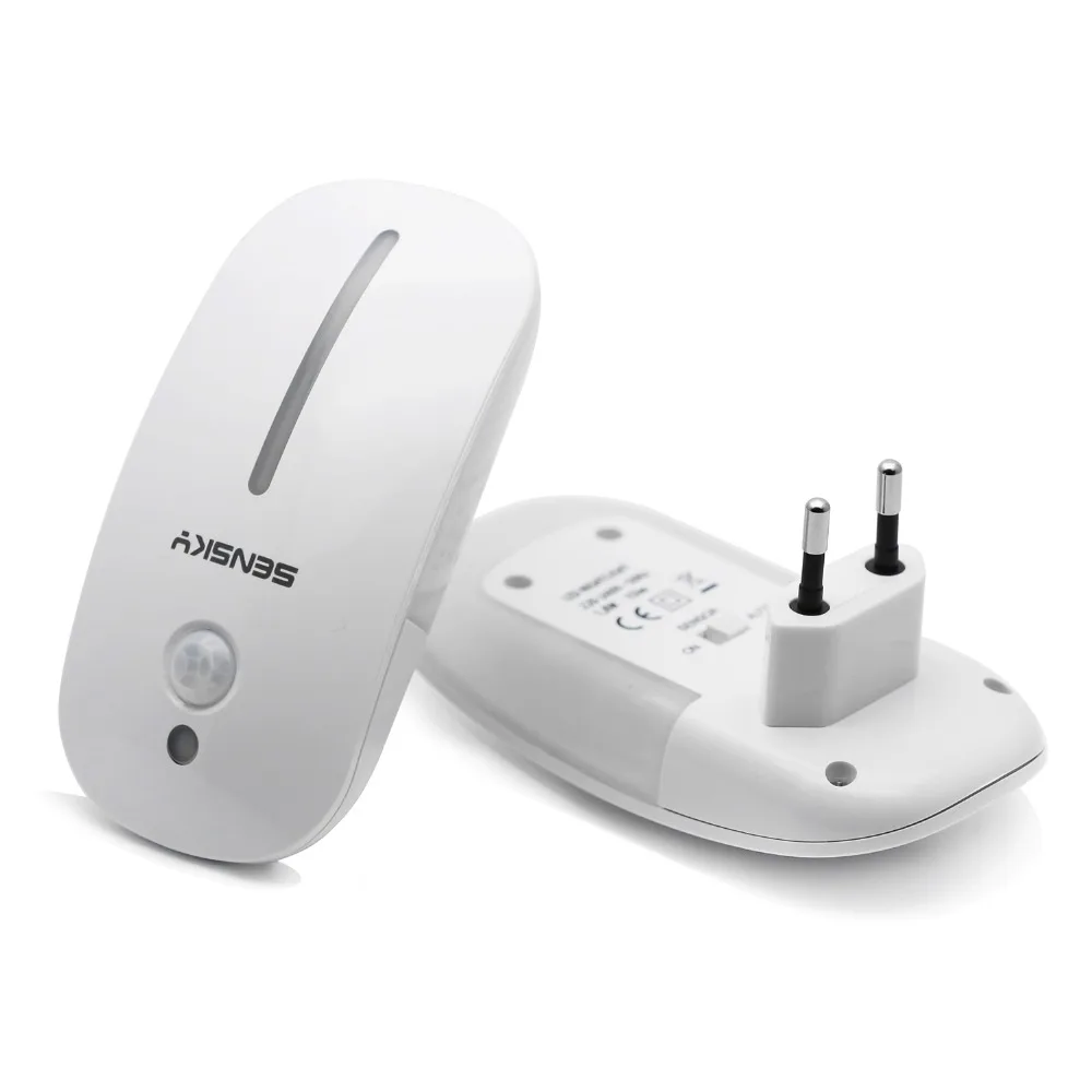 SENSKY LED 야간 조명 모션 센서 무선 플러그 미국 110V EU 영국 220V 밤 램프 복도 통로