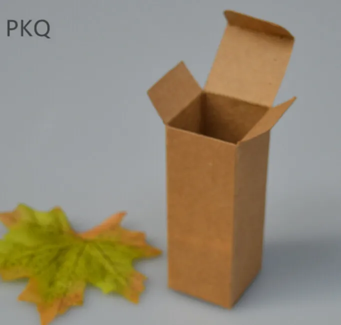 

100pcs Blank White Black Kraft Paper Box Small Cardboard Paper Box for Cosmetics Party Gift Boxes Dropper Bottle Packaging Box