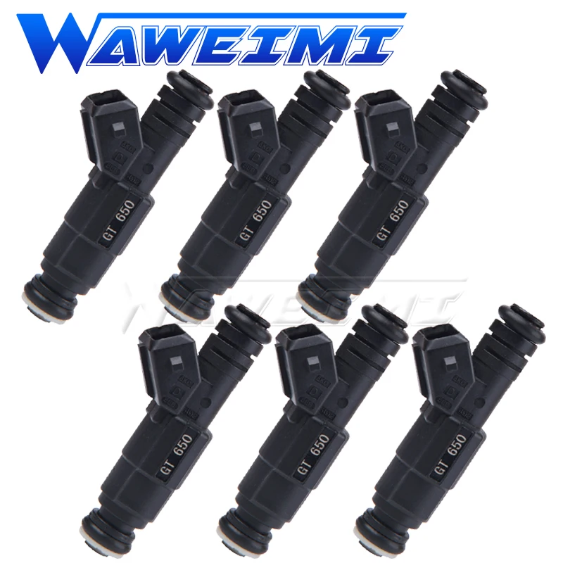 

WAWEIMI 6 Pieces High Flow 650cc Fuel Injector Nozzle GT650 For Modified Car High Preformance Injection Brand New