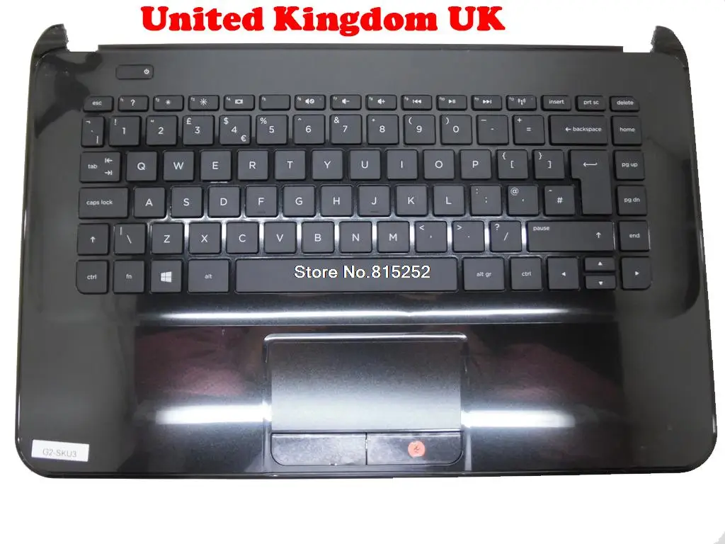 

Подставка для ноутбука и английская клавиатура для HP 14-D000, синяя/черная Верхняя деталь 749779-031 747282-031, царапины на поверхности