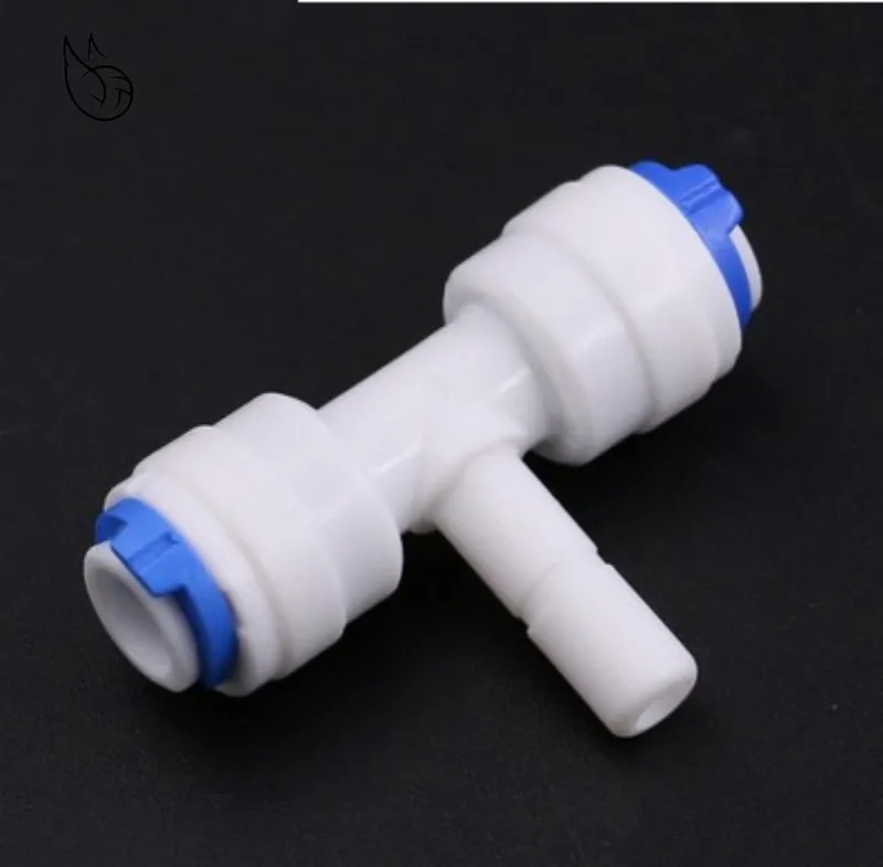 

Reverse Osmosis Aquarium System Coupling T Shape Tee 1/4" 3/8"OD Hose To 1/4" Pipe RO Water Plastic Pipe Fitting Quick Connector