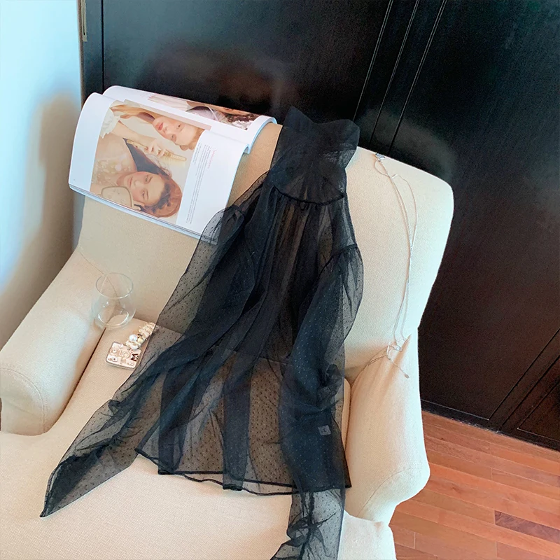 

MISHOW Women Spring Summer Turtleneck Lace Shirt Causal Sweetu Inward Wearing Lace Blouse Tops MX19D4781