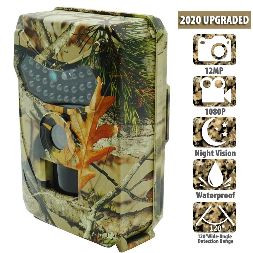 Outdoor Hunting Camera 12MP Wild Animal Detector Trail Camera HD Waterproof Monitoring Infrared Heat Sensing Night Vision afbeelding