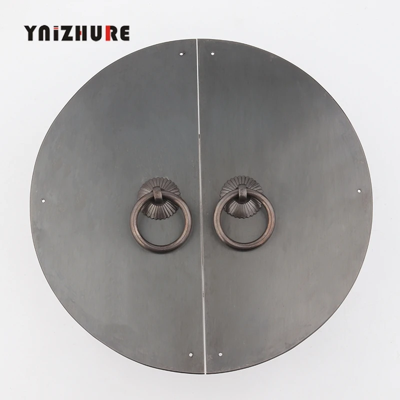 

220mm Chinese Antique Copper Door Handle Cabinet Classic Round Wardrobe Handle Antique Bookcases Rings Handle