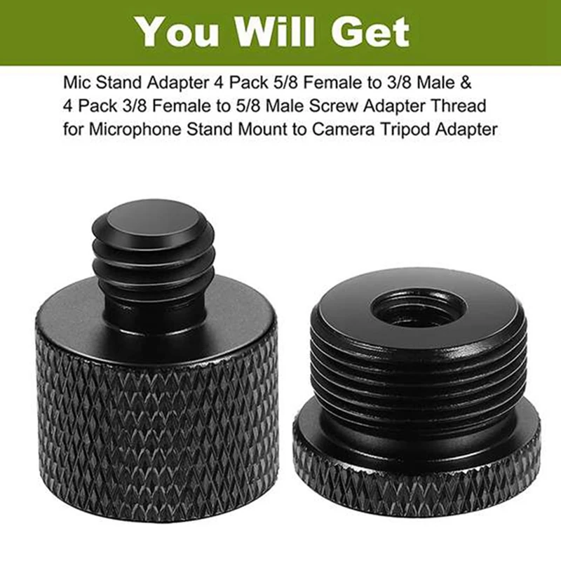 Mic Stand Adapter Mic Stand Mount Adapter 5/8 "female To 1/4" Male For Microphone Holder B4M0 K2I3 Boom Arm