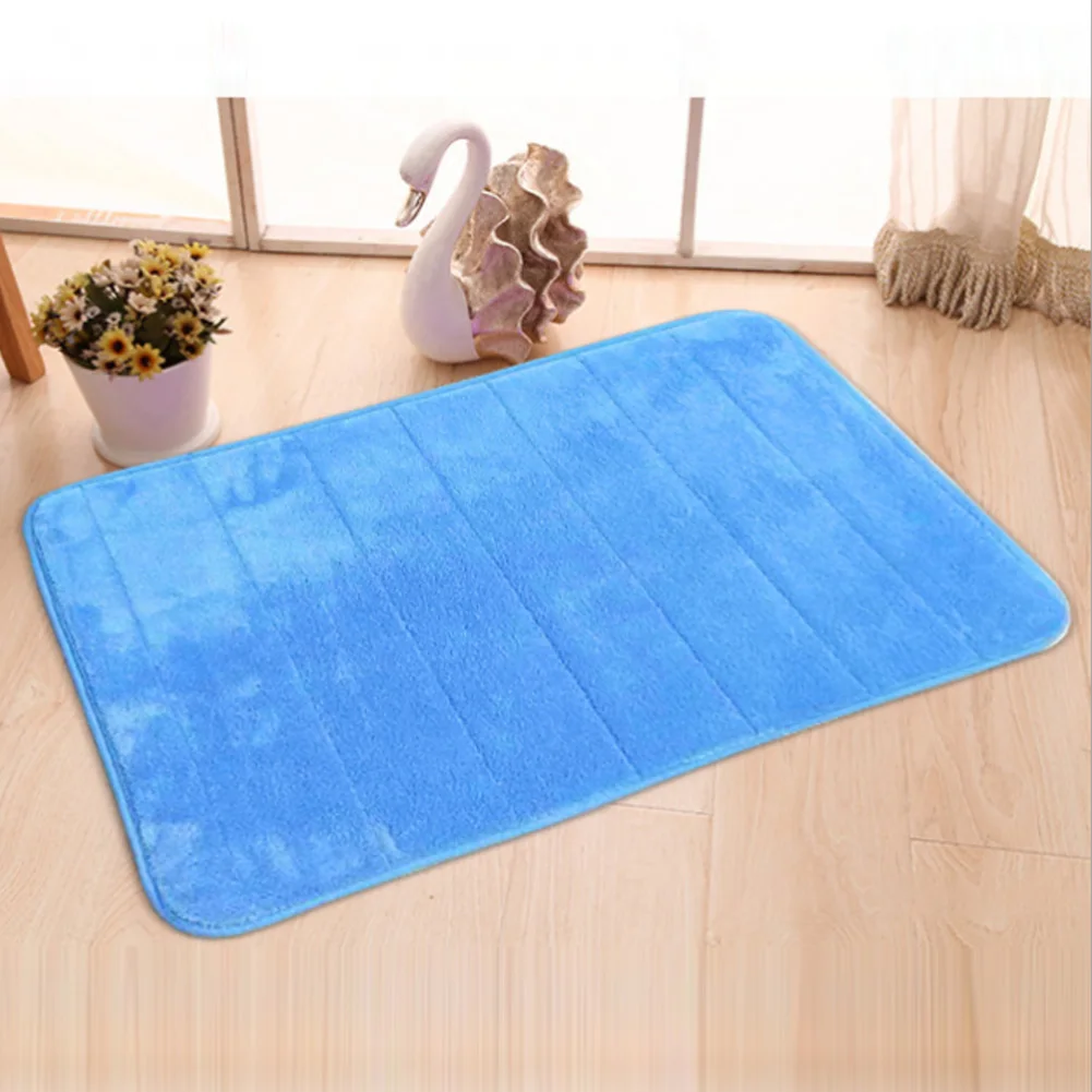 Blue 40cmx60cm Пены памяти коврик для ванной мягкий сильный абсорбент нескользящий толстый пол коврик в ванную комнату МК - Цвет: Blue 40cmx60cm