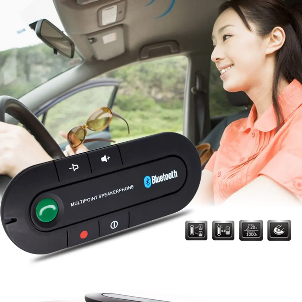 Автомобильный Bluetooth приемник адаптер беспроводной Bluetooth громкая связь автомобильный громкой связи солнцезащитный козырек приемник автомобильный громкой связи воспроизведение музыки