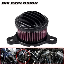 オートバイ工芸品エアクリーナーインテークフィルターsyetemハーレースポーツスターxl 883 1200 2004-2014ユニバーサル自動空気清浄機フィルター(China)