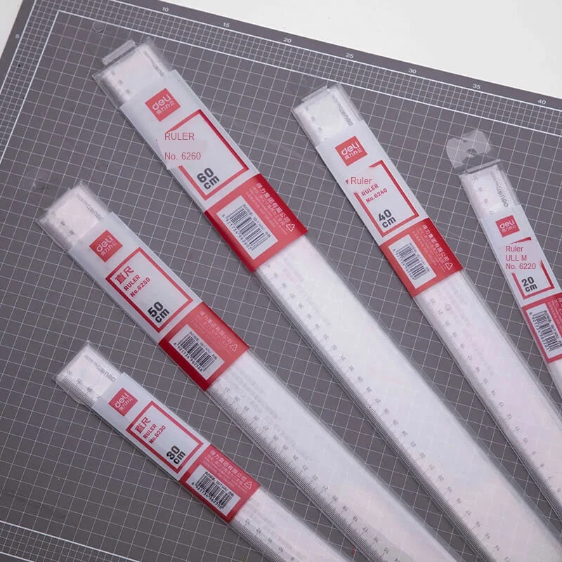 Plastic Ruler 20/30/40/50/60cm Multi-specification Ruler Student Office Drawing Straight Measurement Tools