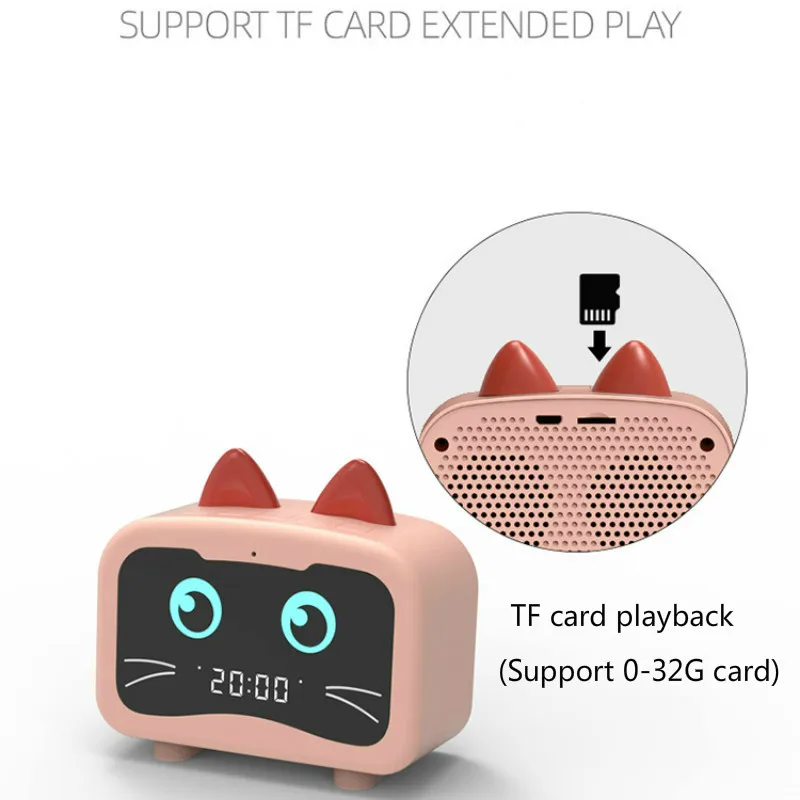 Wireless Bluetooth Speaker New Creative Subwoofer Portable Card Radio Call Function Clock Mini Audio Gift Computer Speaker