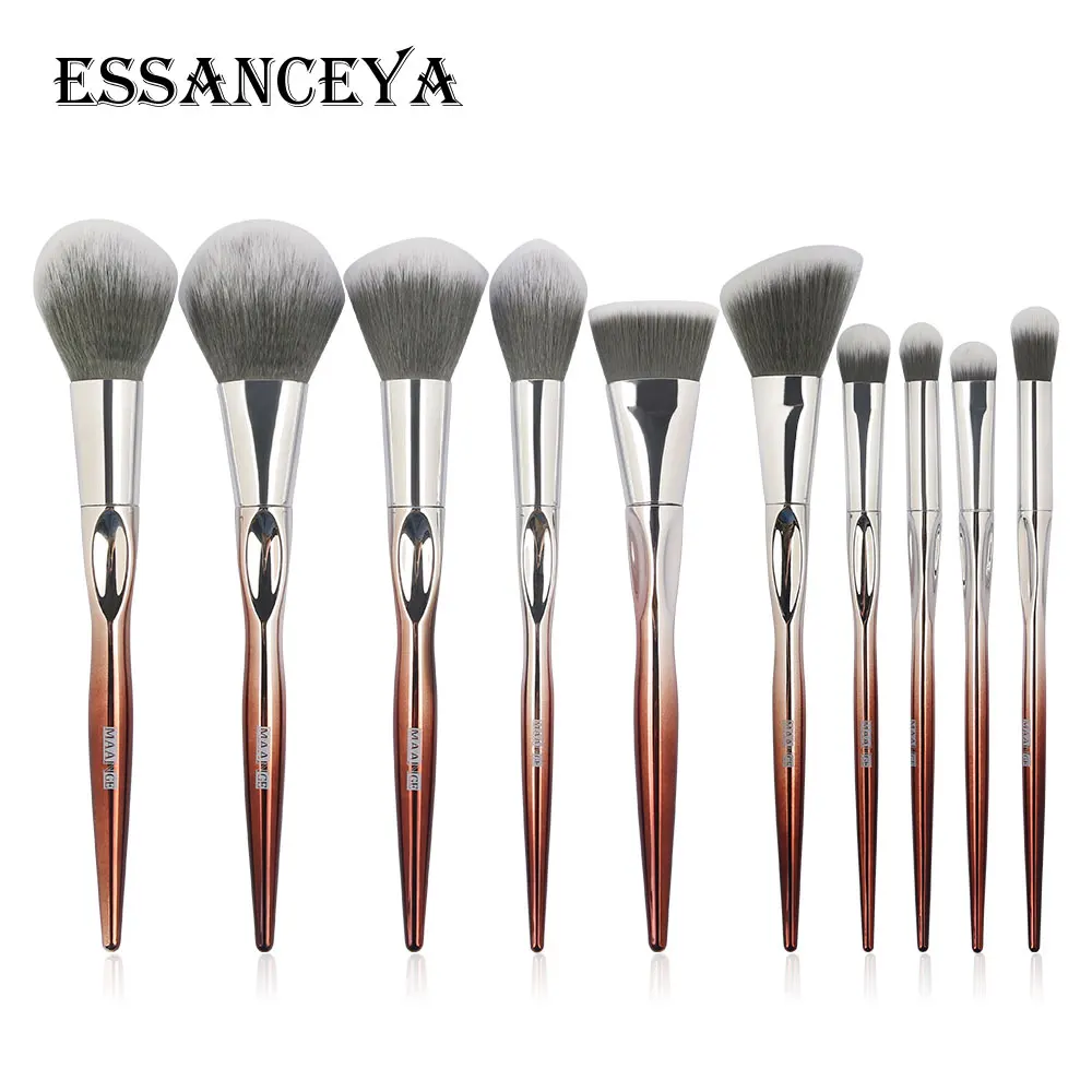 ESSANCEYA 10 шт. Профессиональные кисти для макияжа Набор мягких волос бровей Тени для век Кисть для смешивания макияж наборы щеток Maquiagem
