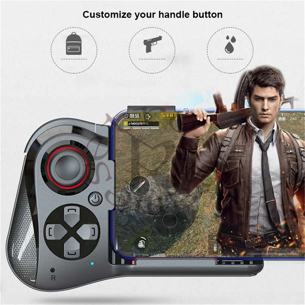 Для MOCUTE-059 беспроводной bluetooth-геймпад с одной рукой для Android IOS Phone PUBG игровой коврик перезаряжаемая игровая ручка с джойстиком