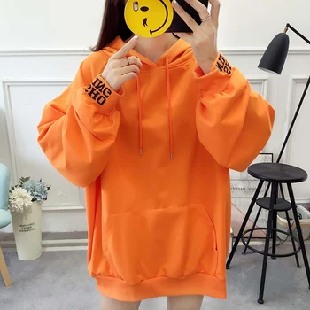 

Thin Lantern Sleeve Hoodie Girl Autumn 2019 New Middle School Korean Version Loose Top Net Red Hoodie