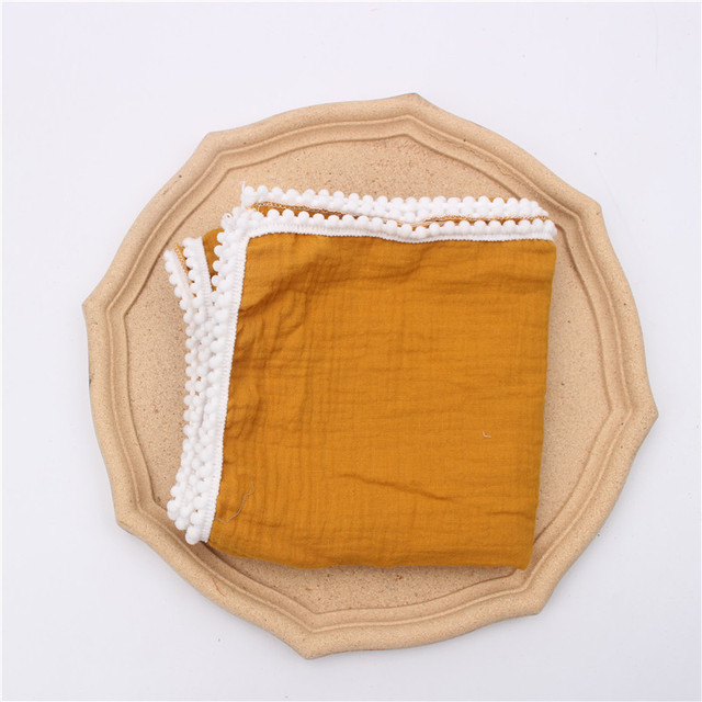 Baby Ball Tassel Blankets Infant Stretch Swaddle Kid Sleeping Warm Wrap Bed Cover