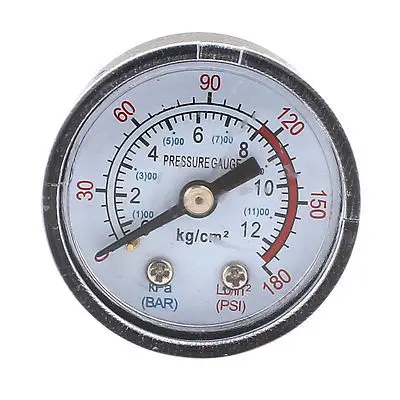 1/8PT мужской резьбовой Круглый циферблат 0-180PSI 0-12BAR манометр
