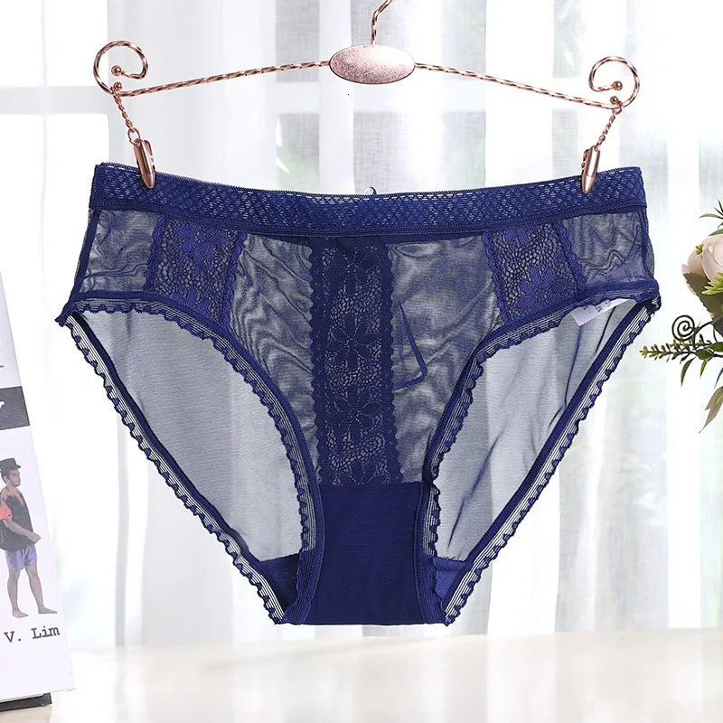 4XL размера плюс низкая талия сексуальные женские трусы кружевной край бесшовные пуш-ап бедра трусики