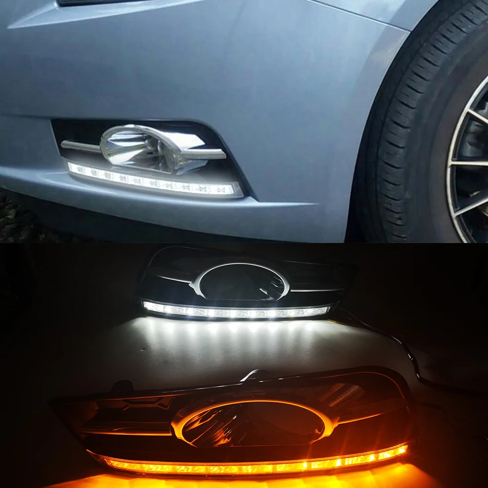 Дневные ходовые огни CSCSNL для Chevrolet cruze 2009 2010 2011 2012 2013 2014 дневные с желтым сигналом 2